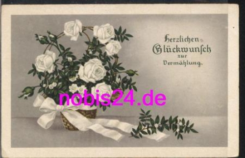 Glückwunsch zur Vermählung Rosenkorb *ca.1943