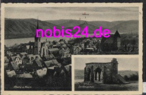 56321 Rhens am Rhein Kirche Konigsstuhl o 4.5.1944