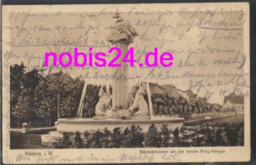 Hamm Westfalen Baerenbrunnen o 19.8.1921