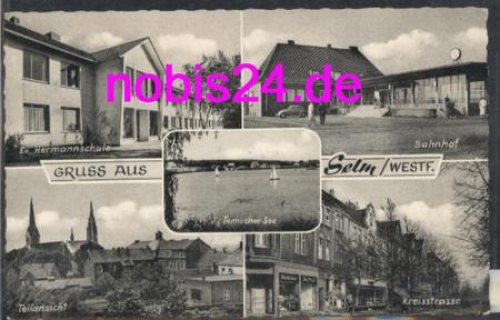 59379 Selm Westfalen Schule Bahnhof o 5.12.1966