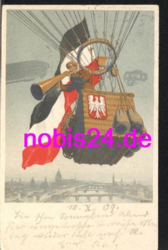 Frankfurt Main International Airship Exhibition Private postal stationery o 10.10.1909