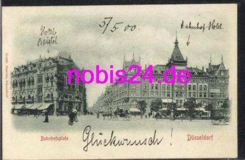 Dusseldorf Bahnhofsplatz Hotel o 6.5.1900
