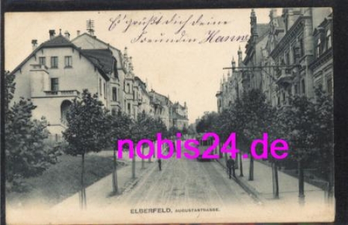 Elberfeld Augustastrasse Strassenbahn o 1905