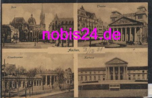 Aachen Dom Theater Brunnen *ca.1920