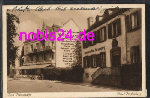 53474 Bad Neuenahr Hotel Fuerstenberg o 24.8.1928