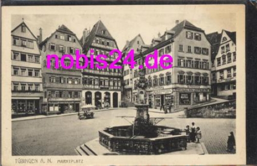 Tuebingen Marktplatz Brunnen *ca.1925
