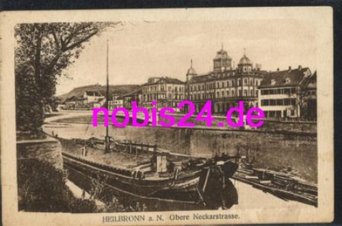 Heilbronn Obere Neckarstrasse Schiff o ca.1917