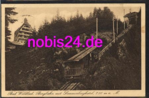 75323 Wildbad Bergbahn Sommerberghotel o 2.9.1931