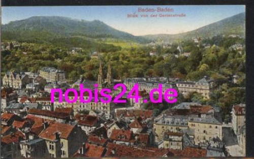 Baden-Baden von der Gartenstrasse o 1924