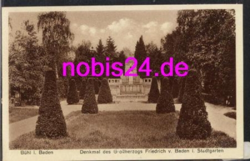 77815 Buhl in Baden Denkmal Stadtgarten  *ca.1930