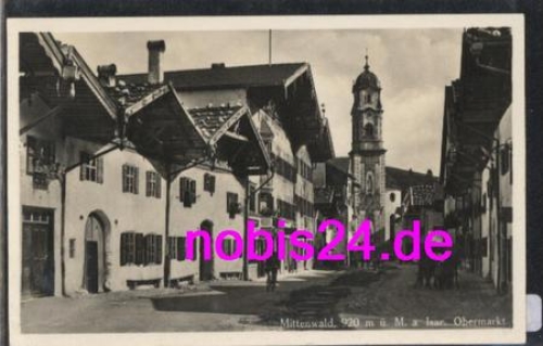 82481 Mittenwald Am Obermarkt Kirche *ca.1930