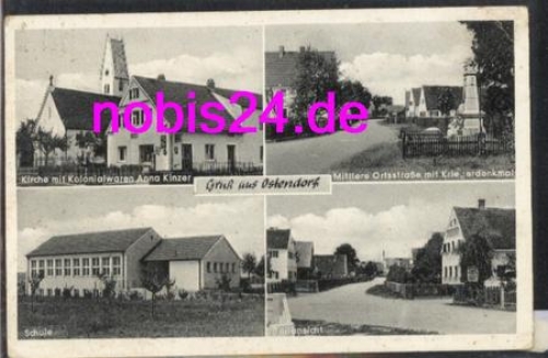 86405 Ostendorf Schule Kirche Denkmal o 22.12.1963