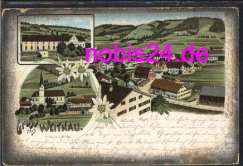 87480 Weitnau Litho brewery church o 8.9.1903