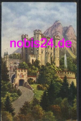 87645 Hohenschwangau Castle Artist card *ca.1920
