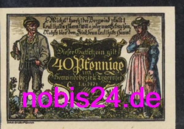 83684 Tegernsee Notgeld 40 Pfennige um 1920