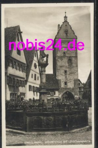 91550 Dinkelsbuehl Loewenbrunnen Tor *ca.1930