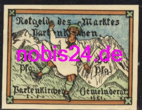82467 Partenkirchen emergency money 20 pfennigs around 1920