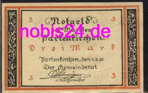 82467 Partenkirchen Emergency money 3 marks around 1920