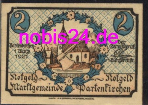 82467 Partenkirchen Emergency money 2 marks around 1920