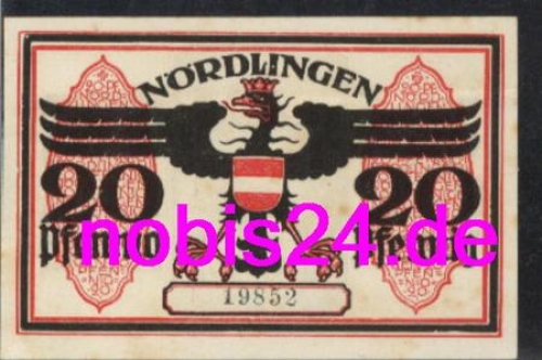 86720 Noerdlingen emergency money 20 pfennigs around 1920