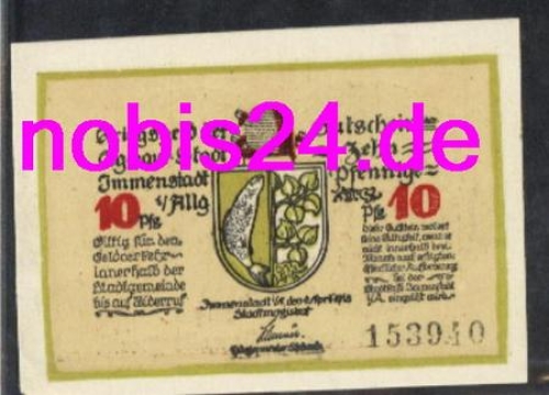 87509 Immenstadt Notgeld 10 Pfennige um 1920