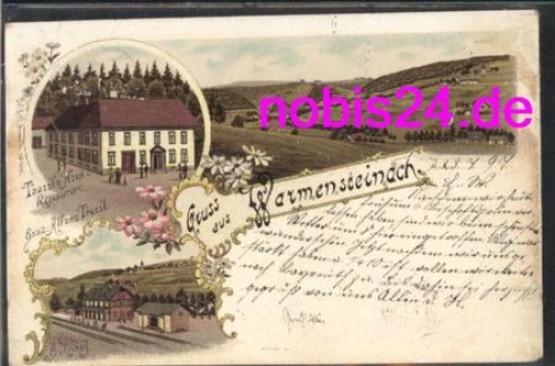 95485 Warmensteinach Litho Bahnhof Gasthof o 1897
