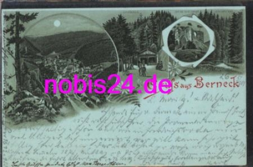 95460 Berneck moonlight card Litho o 5.8.1901