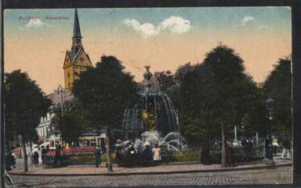 Aachen Kaiserplatz tram o 1.10.1917