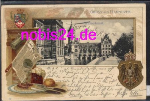 Hanover Water art embossing litho o April 30, 1905