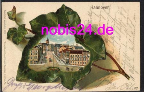 Hannover  Ahornblatt-Prägelitho o 2.1.1906