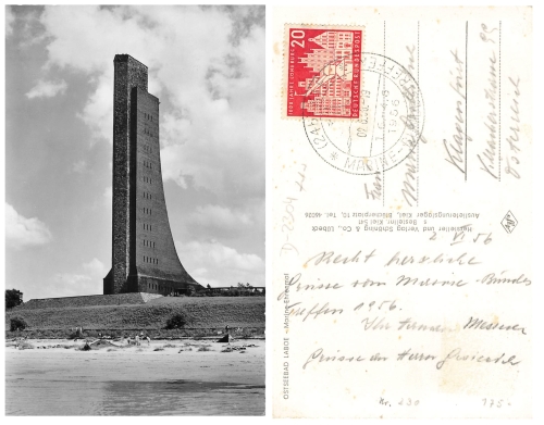 24235 Laboe Memorial Michel 230 special stamp Marine Federal Meeting Kiel June 2nd, 1956