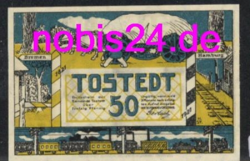 21255 Tostadt emergency money 50 pfennigs 1921