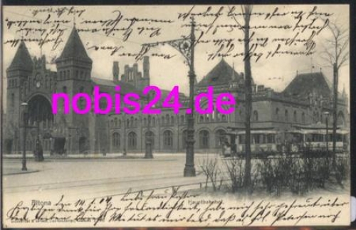 Altona Hamburg Central Station o 15.1.1904