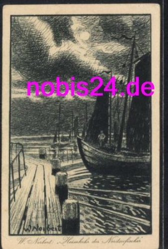 25946 Wittdun on Amrum artist card *ca.1920