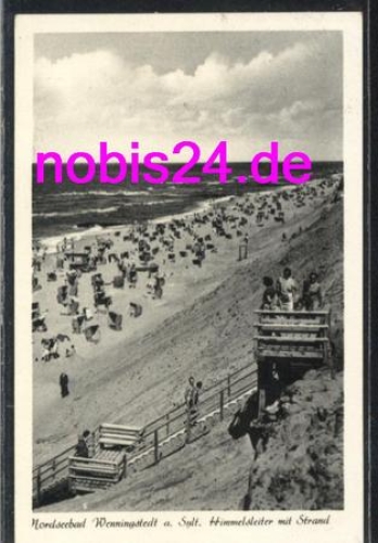 25996 Wenningstedt auf Sylt Strandleben o 9.8.1957