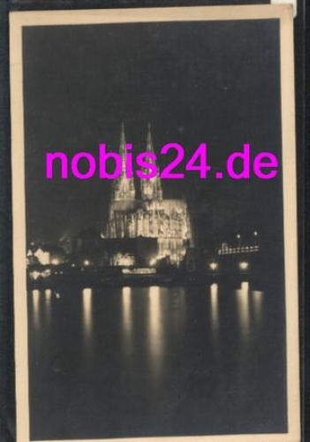Köln Dombeleuchtung bei Nacht *ca.1930