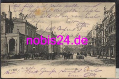 Bonn Bahnhofstrasse carriages o April 7, 1906