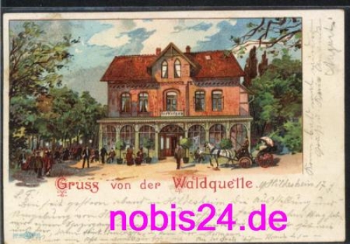 Hildesheim Litho Gasthof Waldquelle o 1901
