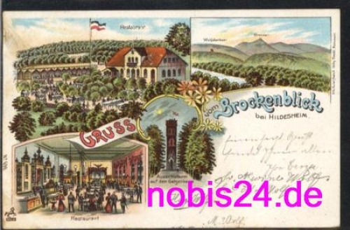 Hildesheim Gasthof Litho Brockenblick o 1901