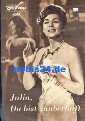 Julia, You Are Magical - Austrian-French film with Lili Palmer Charles Boyer 61/63 Progress program