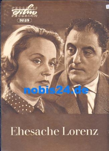 Marriage Lorenz DEFA Film with Ulrich Thein 91/56 Progress program