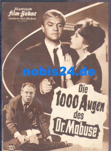 The 1000 eyes of Dr. Mabuse German crime film illustrated film stage 05412 with Gert Froebe