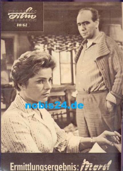 Ermittlungsergebnis:Mord, Progress Film Programm 40/62, tschechoslowakischer Film