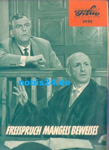 Acquittal due to lack of evidence - DEFA film ​​​​​​​39/62 Progress Film Program