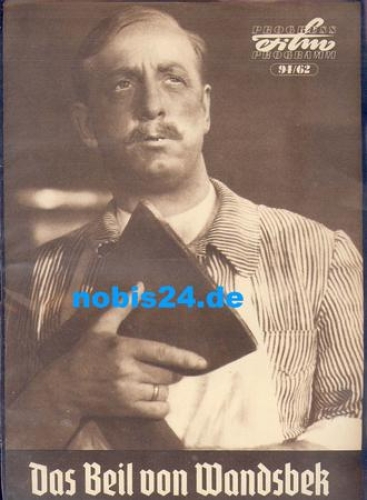Das Beil von Wandsbek, Progress Film Programm 94/62, Erwin Geschonneck