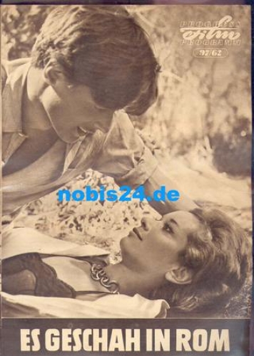 It Happened in Rome - Italian-French film starring Jean Sorel Lea Massari Jeanne Valerie 97/62 Progress Film Program