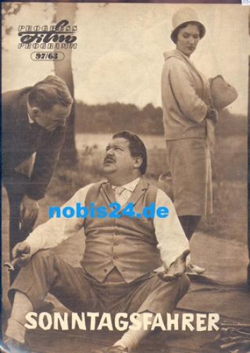 Sunday driver - DEFA film Harald Halgardt Angelica Domrose ​​​​​​​97/63 Progress Film Program