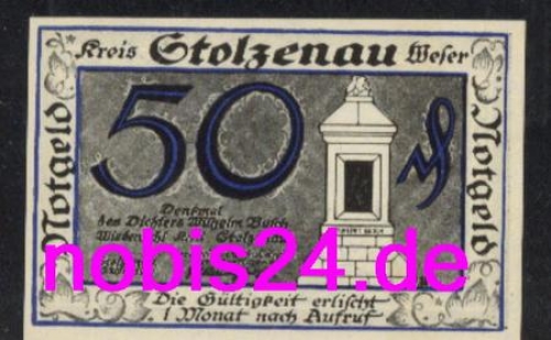 31592 Stolzenau emergency money 50 pfennigs 1921