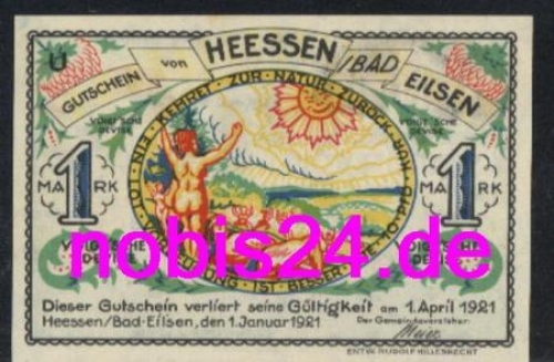 31707 Heessen Emergency money 1 mark 1921