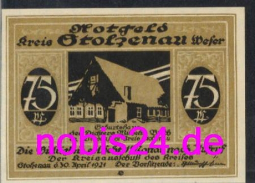 31592 Stolzenau  Notgeld 75 Pfennige 1921